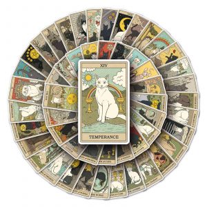 Tarot chat autocollants