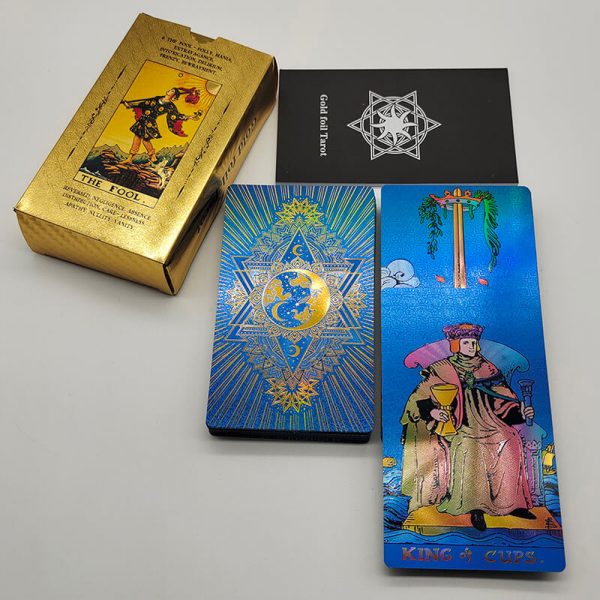Jeu de cartes Tarot, en feuille d'or de Luxe (déclinaison en différents modèles de 17 couleurs) – Image 3