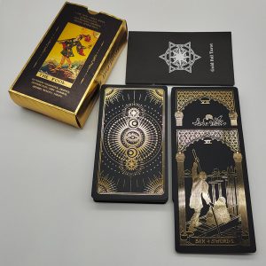 Jeu de cartes Tarot, en feuille d’or de Luxe (déclinaison en différents modèles de 17 couleurs)