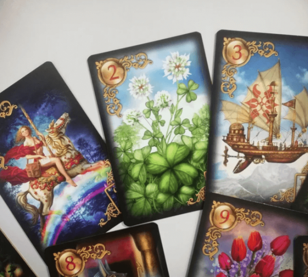 Jeu de cartes de tarot Rêverie Lenormand doré – Image 2