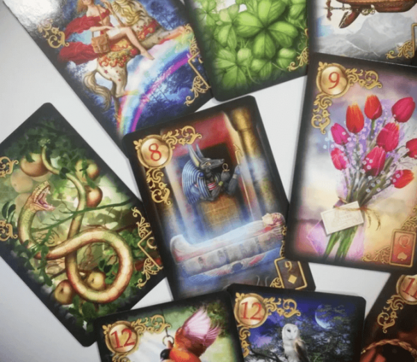 Jeu de cartes de tarot Rêverie Lenormand doré – Image 3