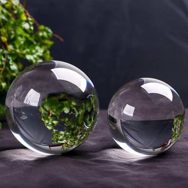 Boule de Cristal Feng Shui en Cristal K9 - Sphère Transparente 70mm/80mm/100mm - Accessoire Photo & Décoration Élégante pour Maison/Mariage - Cadeau Spiritualité et Harmonie