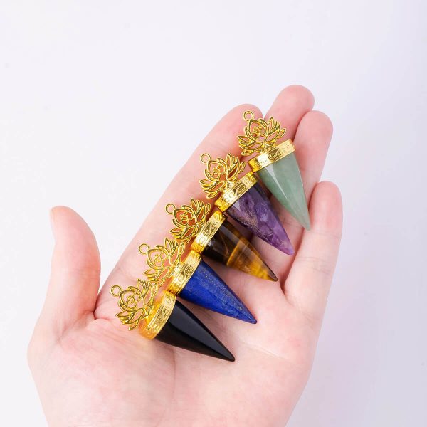 Pendentif Pendule en Cristal Naturel – Votre Compagnon d'Intuition et d'Équilibre - Vendu à l'unité – Image 2
