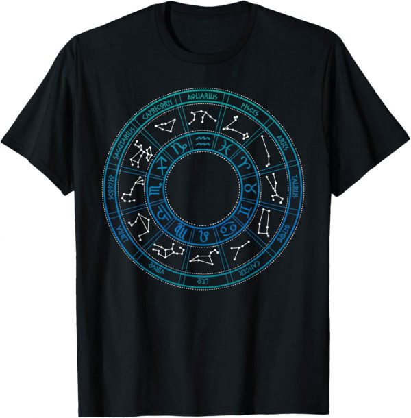 T-shirt Décontracté Signes du Zodiaque - Horoscope et Astrologie