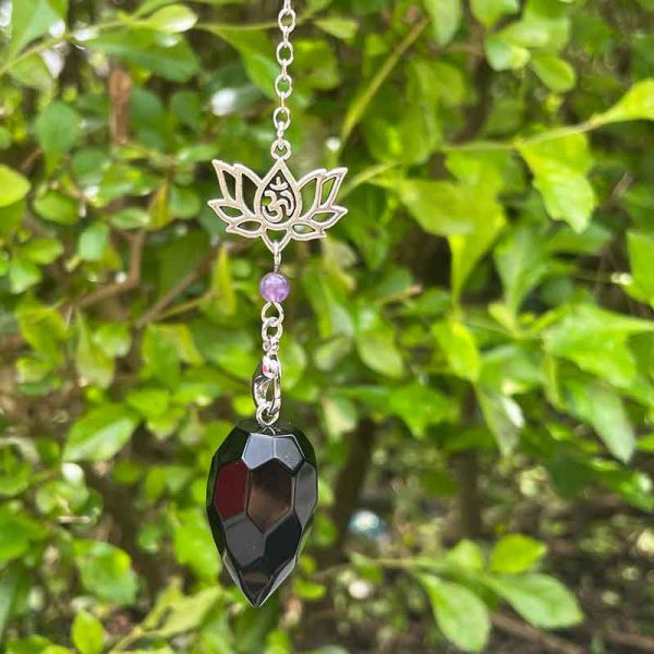 Pendule Divinatoire en Pierre Naturelle (Cristal de Roche, Œil de Tigre, Obsidienne Noire, Améthyste, etc.) – Image 6