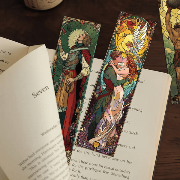 30 pièces vitrail tarot carte signets pour étudiants papier carte décoration livres livre page marquage page livre marquage bricolage – Image 4