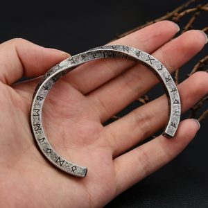 Bracelet Viking « Rune Éternelle » – Acier Inoxydable Argenté