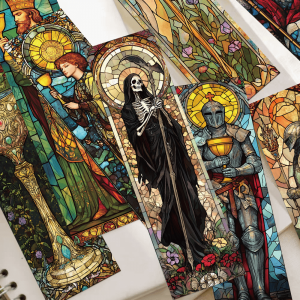 30 pièces vitrail tarot carte signets pour étudiants papier carte décoration livres livre page marquage page livre marquage bricolage