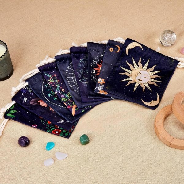 Sacs de tarot de phase lunaire 9 pièces - Protection Luxe pour Cartes Tarot & Oracle – Image 2