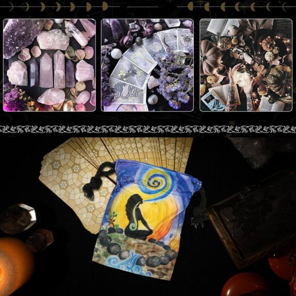 Sac de Tarot Mystique - Velours Luxueux, Protection Élégante – Image 7
