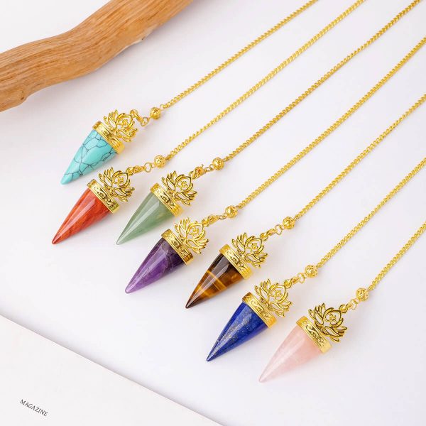 Pendentif Pendule en Cristal Naturel – Votre Compagnon d'Intuition et d'Équilibre - Vendu à l'unité – Image 3