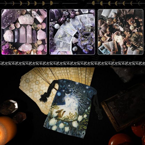 Sac de Tarot Mystique - Velours Luxueux, Protection Élégante – Image 8