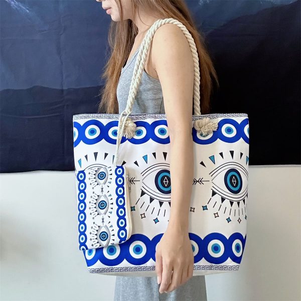 Sac de Plage Mauvais Œil Femme - Grand Fourre-Tout Personnalisable – Image 5