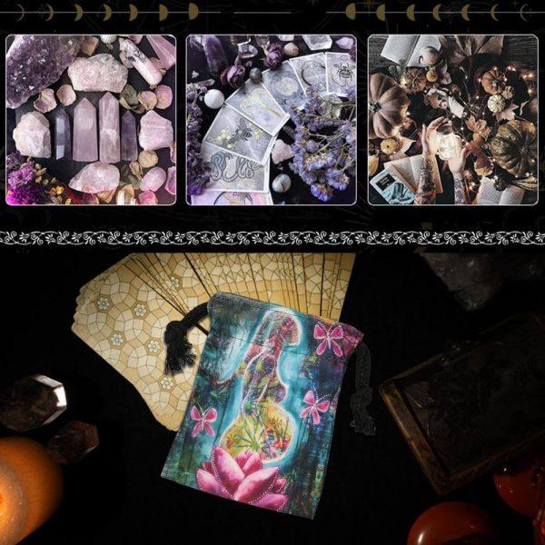 Sac de Tarot Mystique - Velours Luxueux, Protection Élégante – Image 9