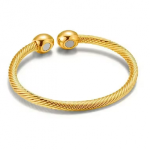 Bracelets ouverts de guérison, énergie saine, soulagement de la douleur, arthrite, torsadé, Vintage, thérapeutique, magnétique, pour femmes