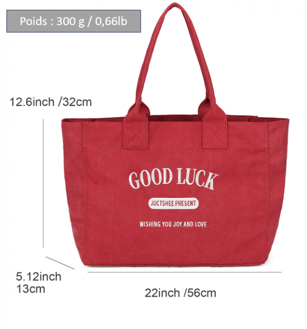 Sac en toile porte-bonheur, un sac à main polyvalent compagnon du quotidien – Image 5