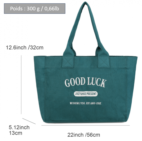 Sac en toile porte-bonheur, un sac à main polyvalent compagnon du quotidien – Image 3