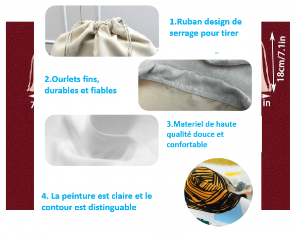 Sacs de tarot de phase lunaire 9 pièces - Protection Luxe pour Cartes Tarot & Oracle – Image 3