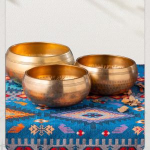 Bol Chantant Tibétain en Laiton Fait Main | Méditation & Guérison Sonore – 8cm à 15cm