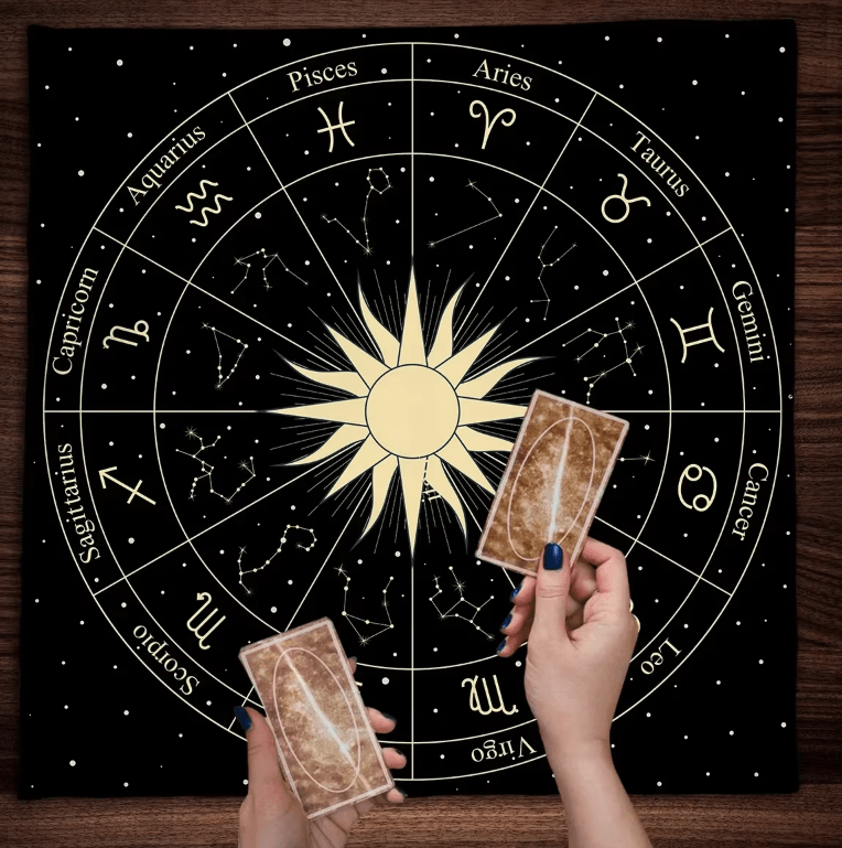 Tapis d’autel zodiacal – Roue astrologique – Image 3