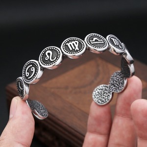 Bracelets 12 Constellation pour hommes femmes en acier inoxydable