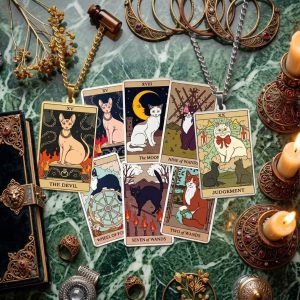 Collier Tarot 22 Arcanes Majeurs – Pendentif Acier Inoxydable Doré / Argenté – Bijou Divinatoire & Amulette