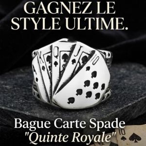 Bague Poker Porte-Bonheur en Acier Inoxydable – Style Punk & Vintage – Homme/Femme – Marque NORTHMAN