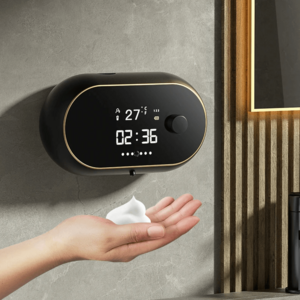 Distributeur de Savon Automatique Mural USB-C 500ml – Sans Contact, Rechargeable et Étanche IPX5